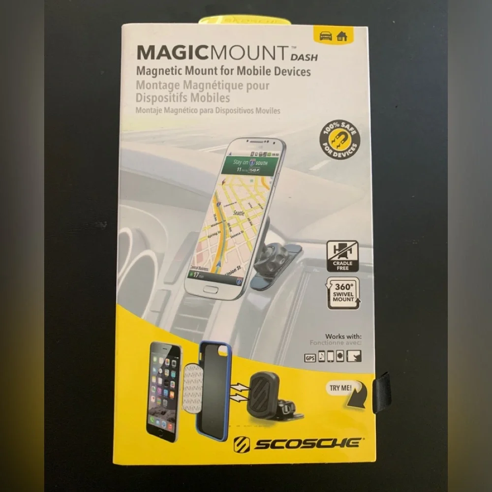 NEW Scosche Magic Mount Dash Magnetic Mount MAGDM2 – Black
